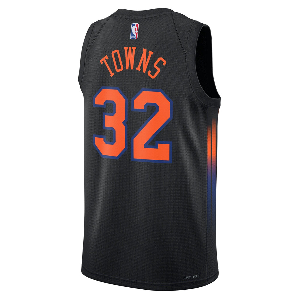 New York Knicks Statement Edition Jersey - Black - Karl-Anthony Towns product image 4, provided for visual reference and