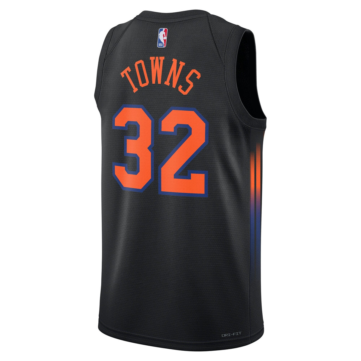 New York Knicks Statement Edition Jersey - Black - Karl-Anthony Towns product image 4, provided for visual reference and