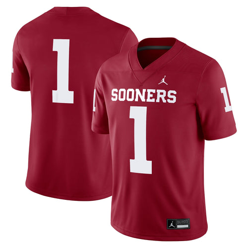 #1 Oklahoma Sooners Game Jersey - Crimson product image 2, provided for visual reference and product detail review