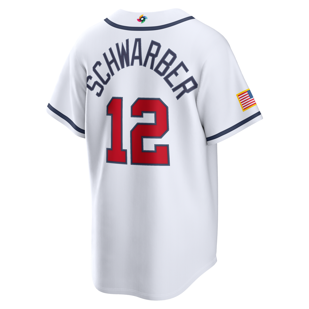 USA Baseball Kyle Schwarber White 2026 World Baseball Classic Home Stadium Jersey product image 4, provided for visual