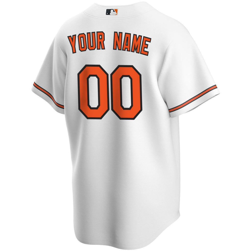 Baltimore Orioles White Home Replica Custom Jersey product image 4, provided for visual reference and product detail review