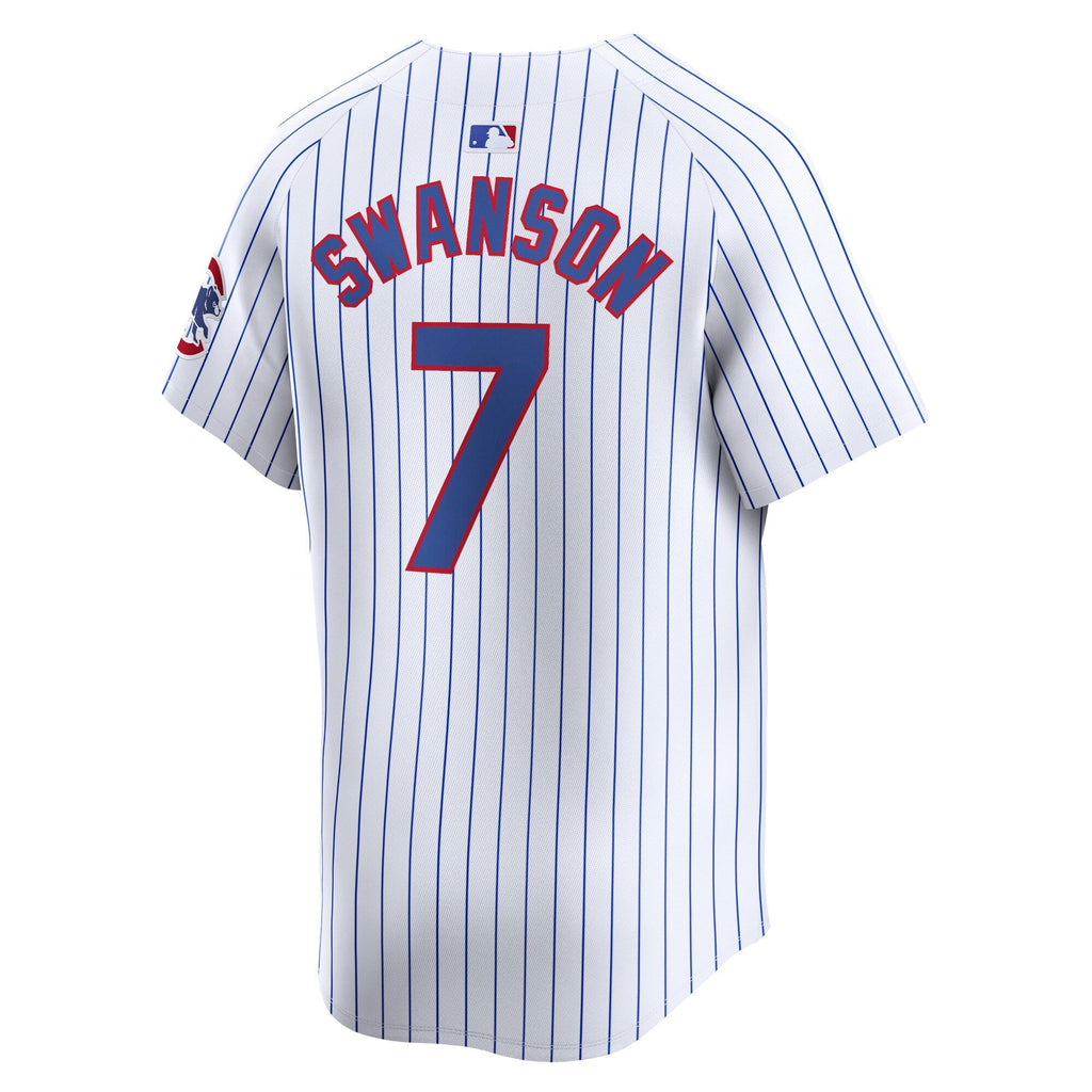 Chicago Cubs Dansby Swanson White Home Limited Player Jersey product image 3, provided for visual reference and product