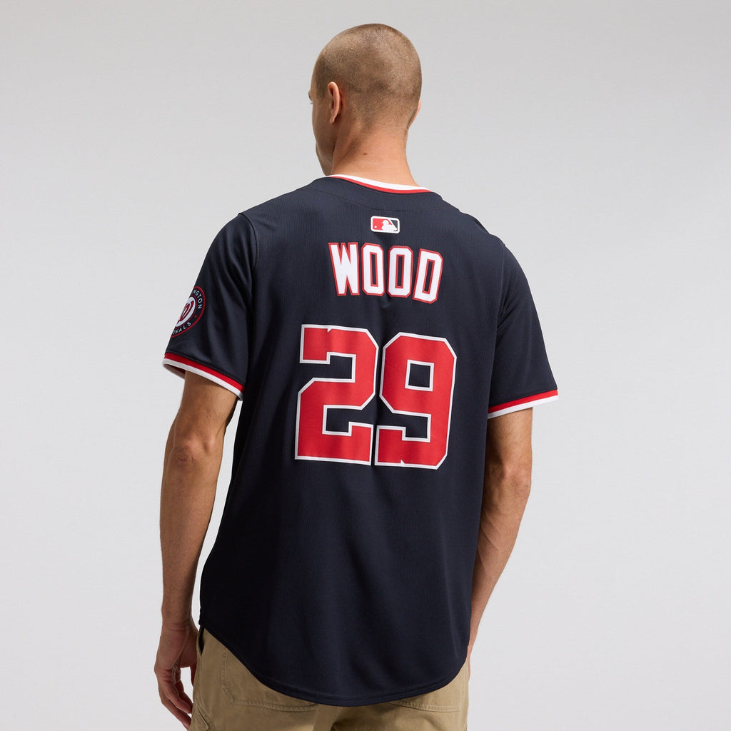 Washington Nationals James Wood Navy Alternate Limited Player Jersey product image 4, provided for visual reference and