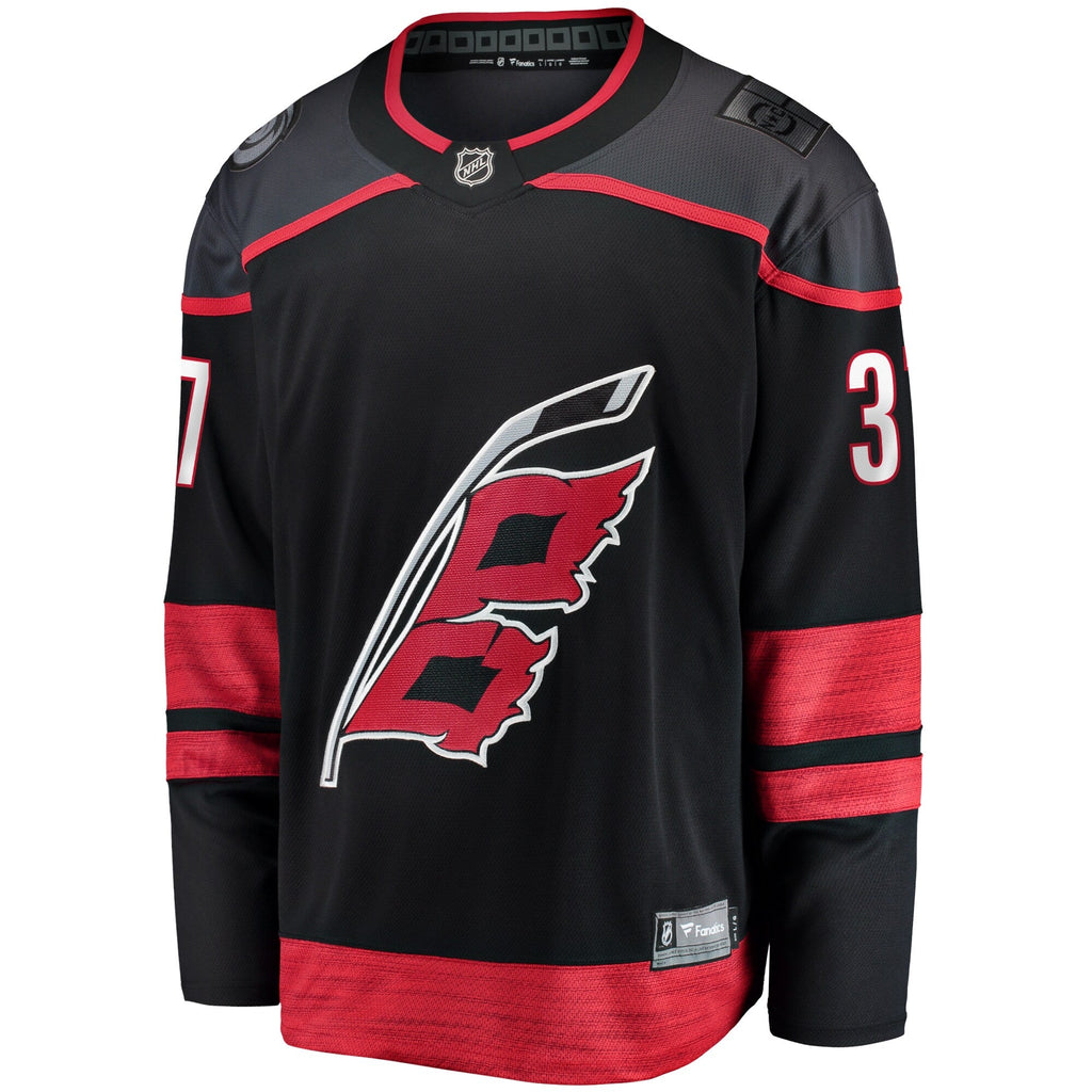 Carolina Hurricanes Andrei Svechnikov Black Home Breakaway Jersey product image 3, provided for visual reference and product