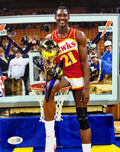 Dominique Wilkins Slam Dunk Champion Atlanta Hawks 8x10 JSA product image 1, provided for visual reference and product