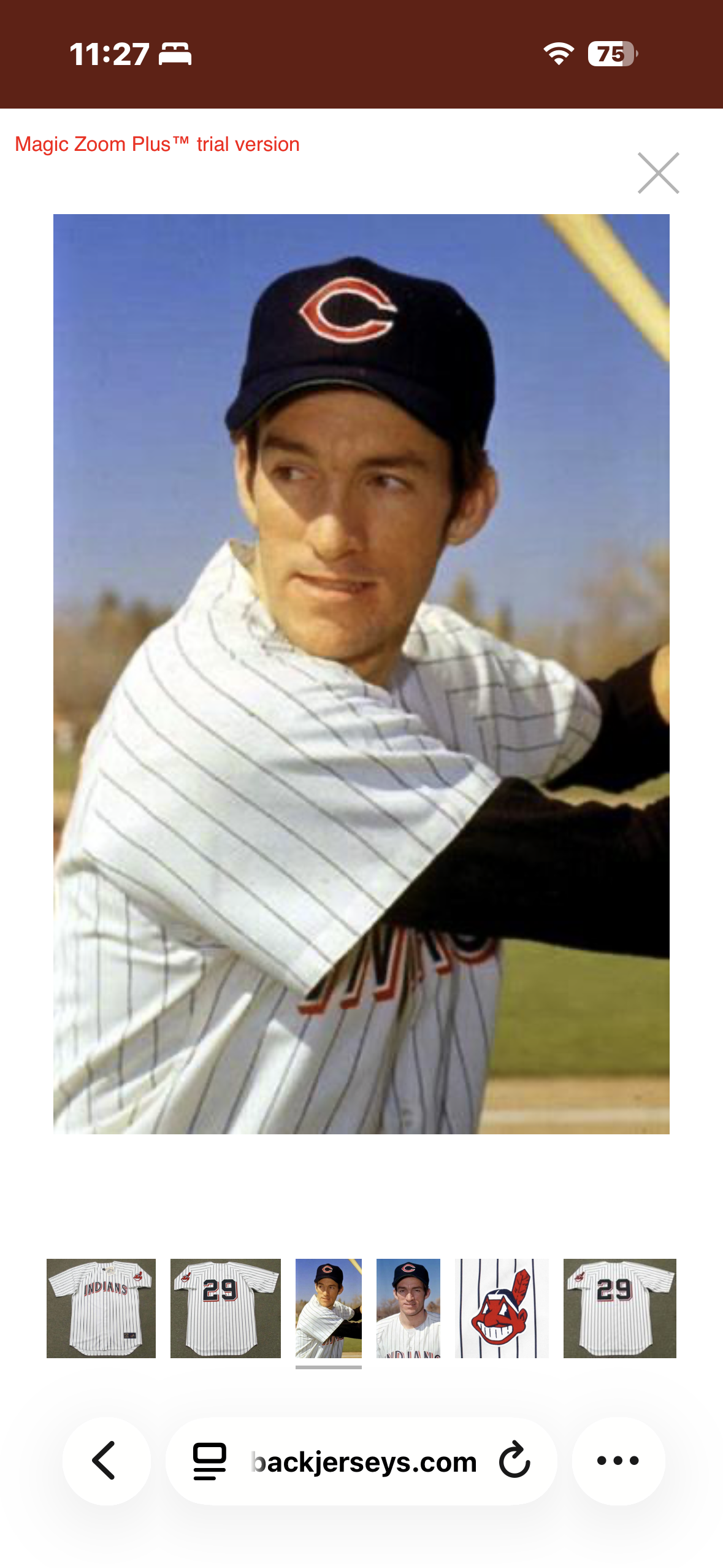 John Lowenstein Cleveland Indians Official MLB Majestic product image 4