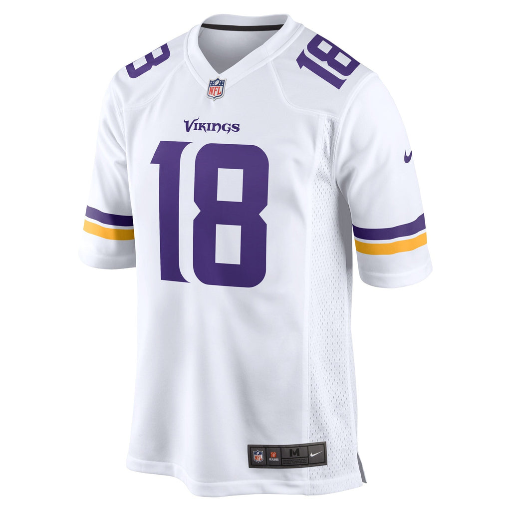 Minnesota Vikings Justin Jefferson White Game Player Jersey product image 3, provided for visual reference and product