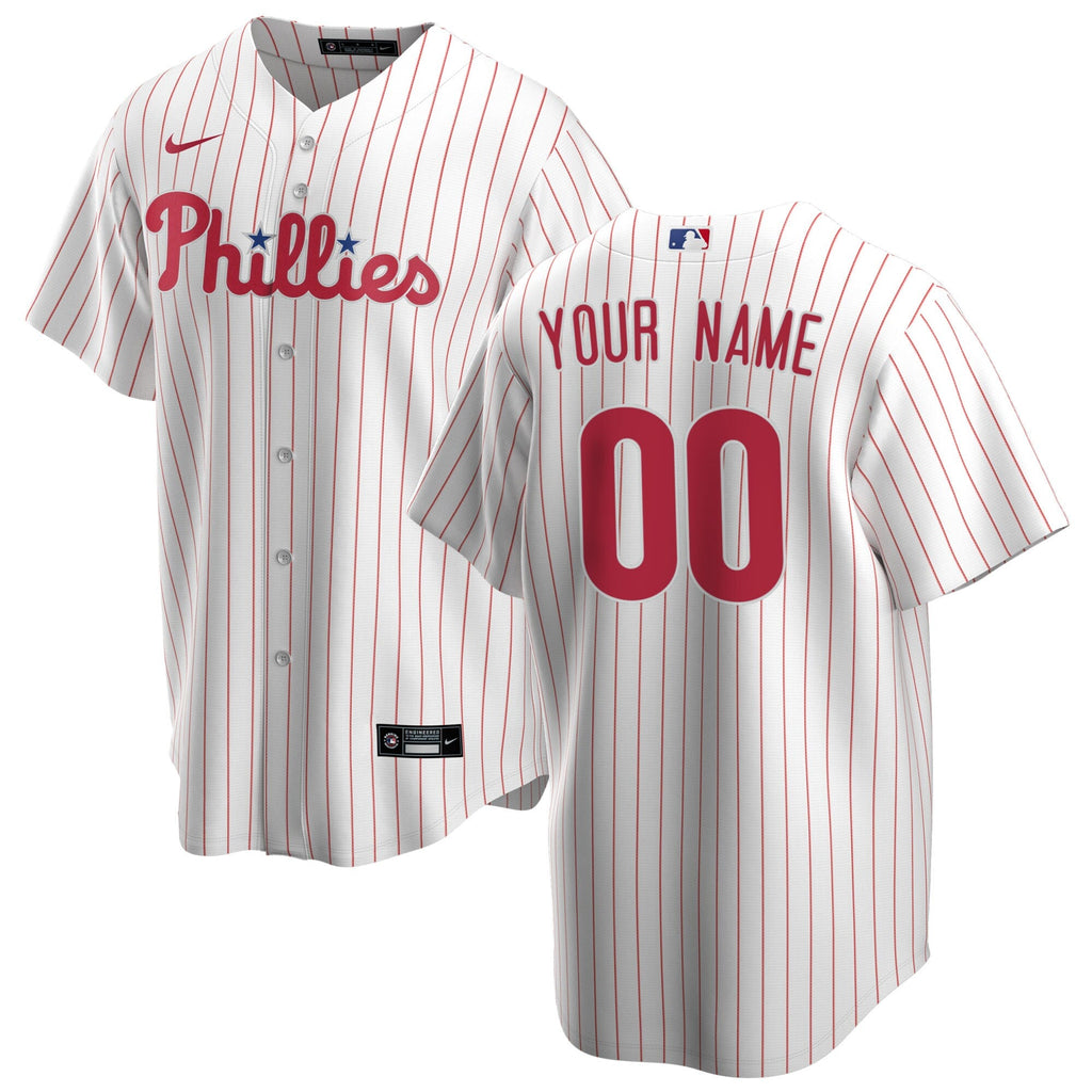 Philadelphia Phillies White Home Replica Custom Jersey product image 1, provided for visual reference and product detail