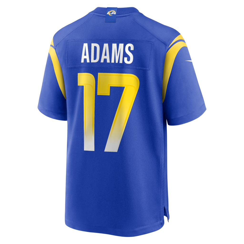 Los Angeles Rams Davante Adams Royal Game Player Jersey product image 3, provided for visual reference and product detail