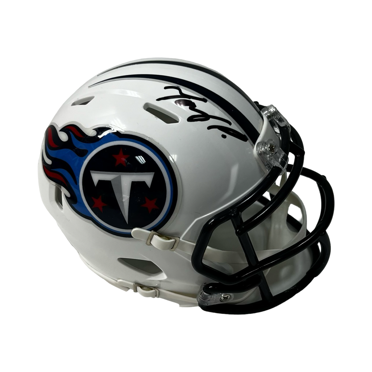 Tony Pollard Autographed Tennessee Titans White Speed Mini Helmet Beckett product image 1, provided for visual reference and