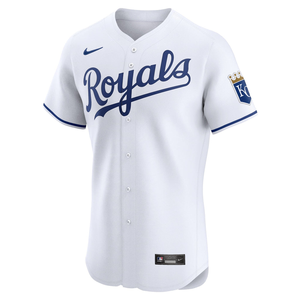 Kansas City Royals White Home Elite Jersey product image 3, provided for visual reference and product detail review