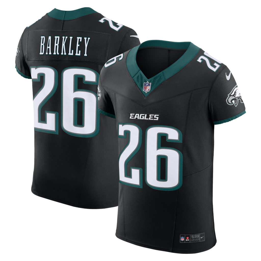 Philadelphia Eagles Saquon Barkley Black Alternate Vapor F.U.S.E. Elite Jersey product image 1, provided for visual