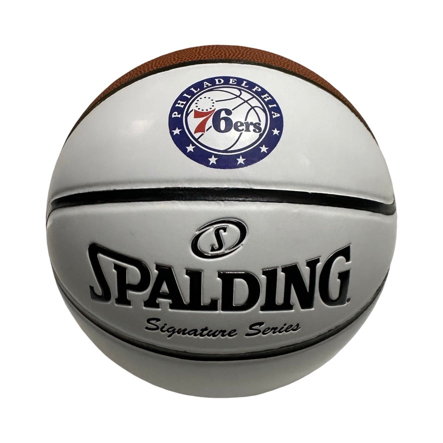 Philidelphia 76ers Logo White Panel Spalding Basketball product image 1, provided for visual reference and product detail