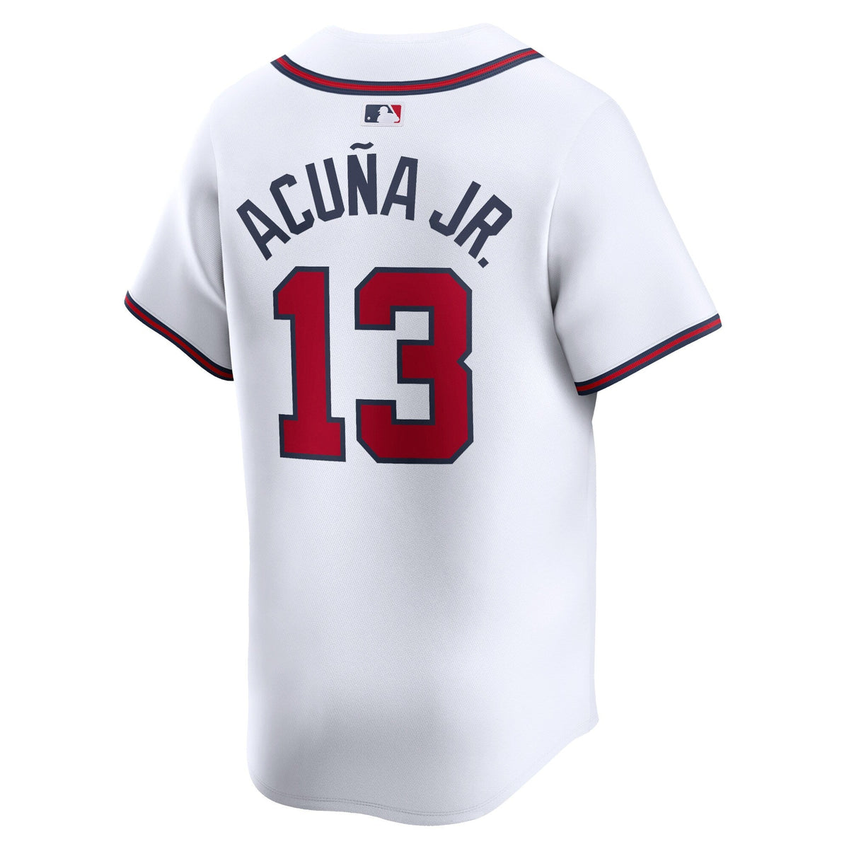 Atlanta Braves Ronald Acuña Jr. White Home Limited Player Jersey product image 4, provided for visual reference and product