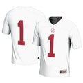 #1 Alabama Crimson Tide Football Jersey - White product image 1, provided for visual reference and product detail review