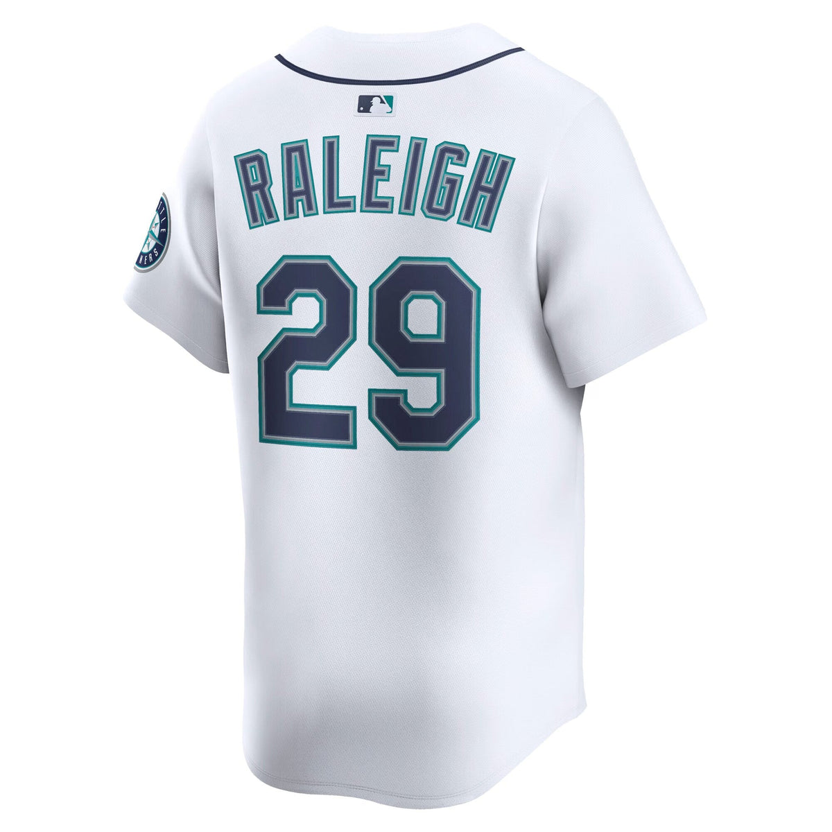Seattle Mariners Cal Raleigh White Home Limited Player Jersey product image 8, provided for visual reference and product