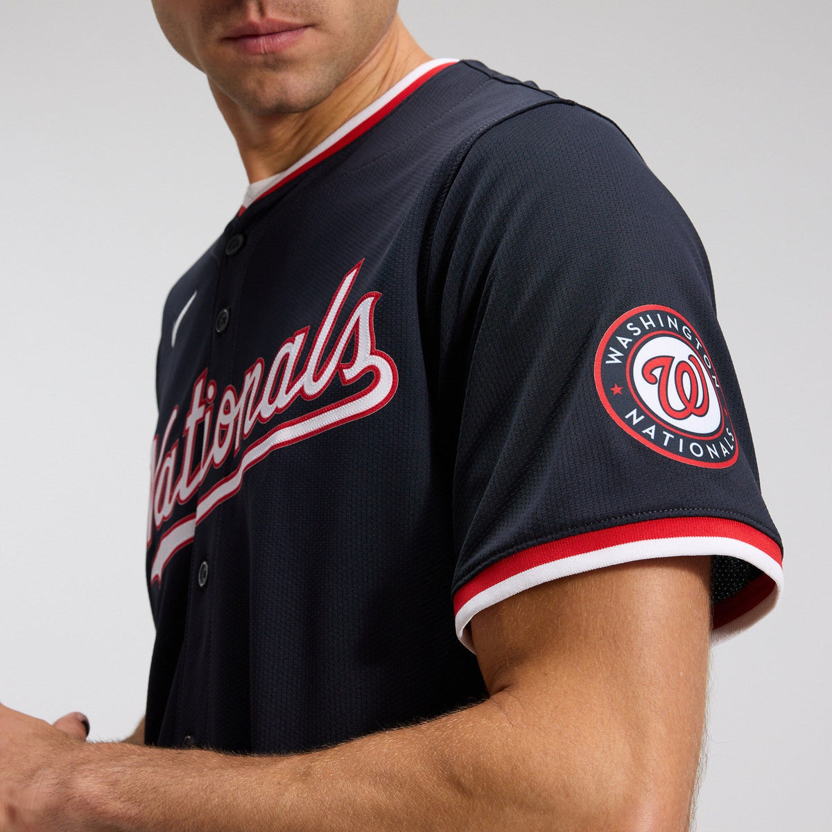 Washington Nationals James Wood Navy Alternate Limited Player Jersey product image 9, provided for visual reference and