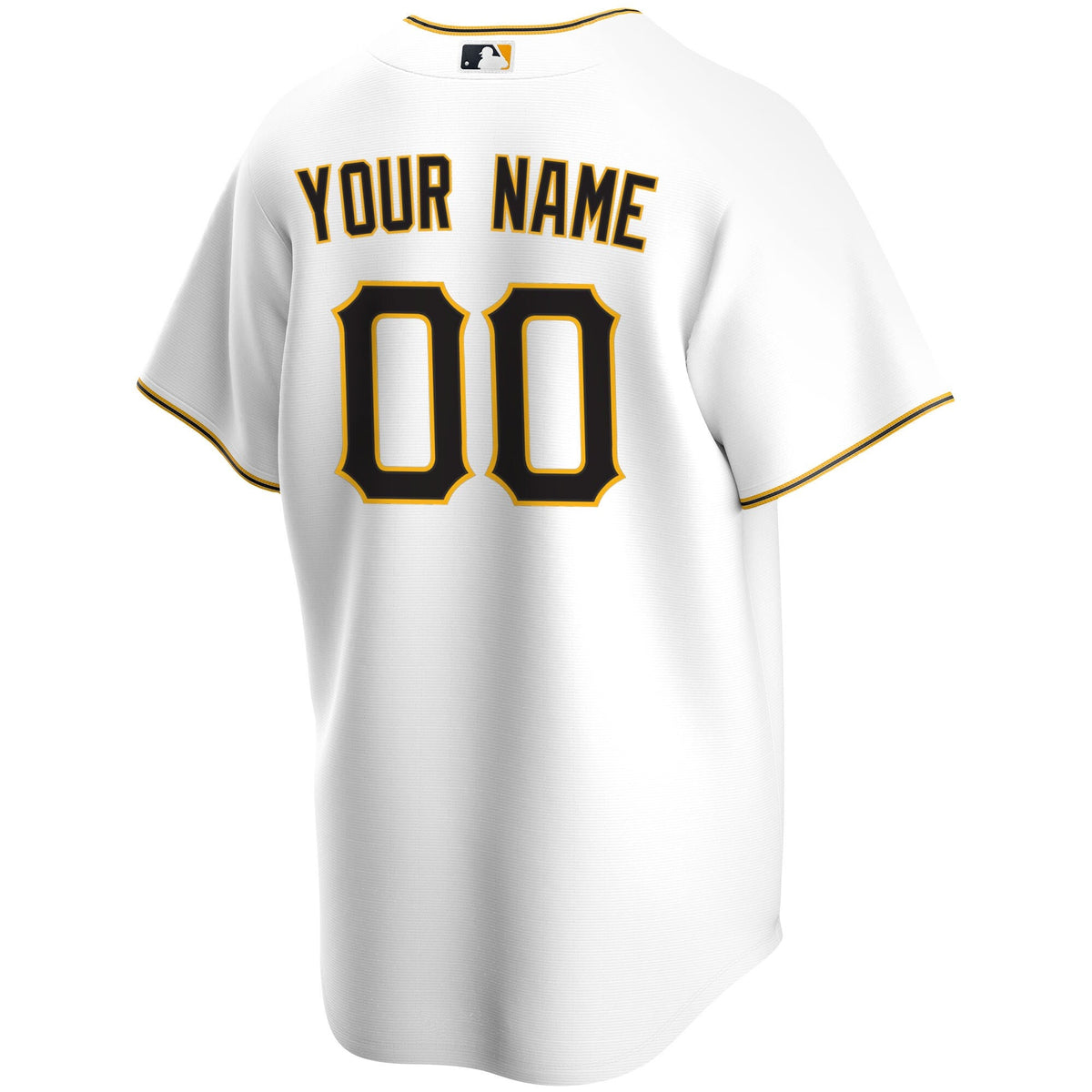 Pittsburgh Pirates White Home Replica Custom Jersey product image 4, provided for visual reference and product detail review
