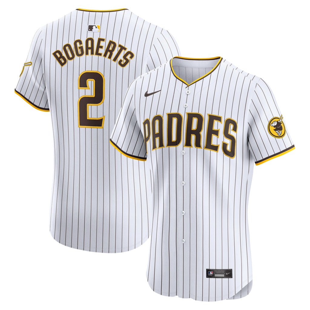 San Diego Padres Xander Bogaerts White Home Elite Jersey product image 2, provided for visual reference and product detail