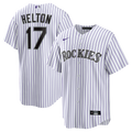 Colorado Rockies Todd Helton White Home Retired Player Replica Jersey product image 1, provided for visual reference and
