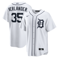 Detroit Tigers Justin Verlander White Home Replica Jersey product image 1, provided for visual reference and product detail