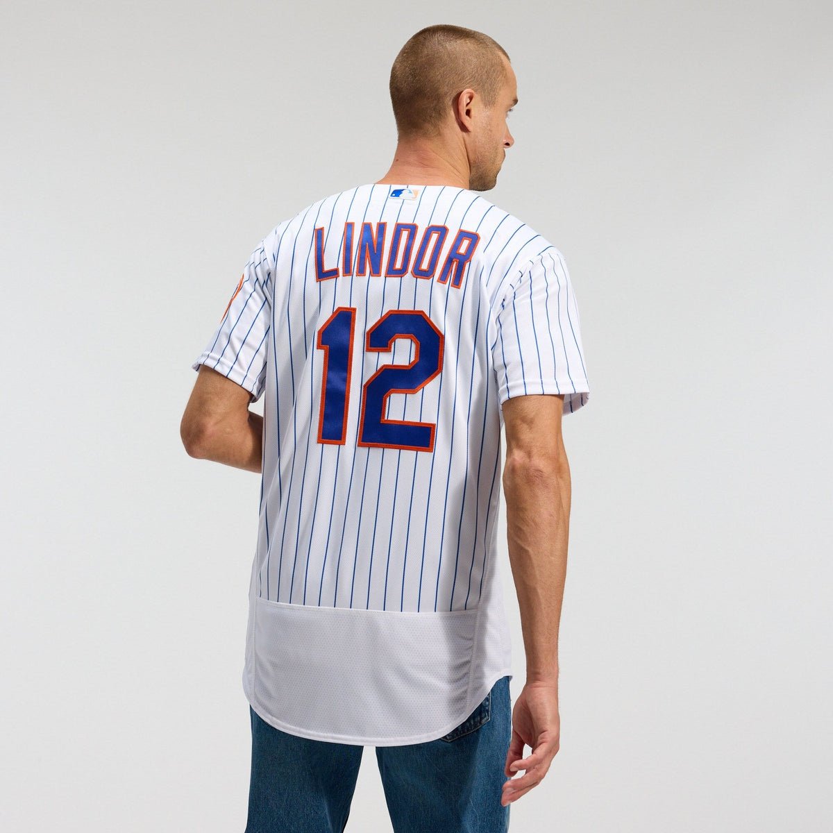 New York Mets Francisco Lindor White Home Authentic Player Jersey product image 4, provided for visual reference and product