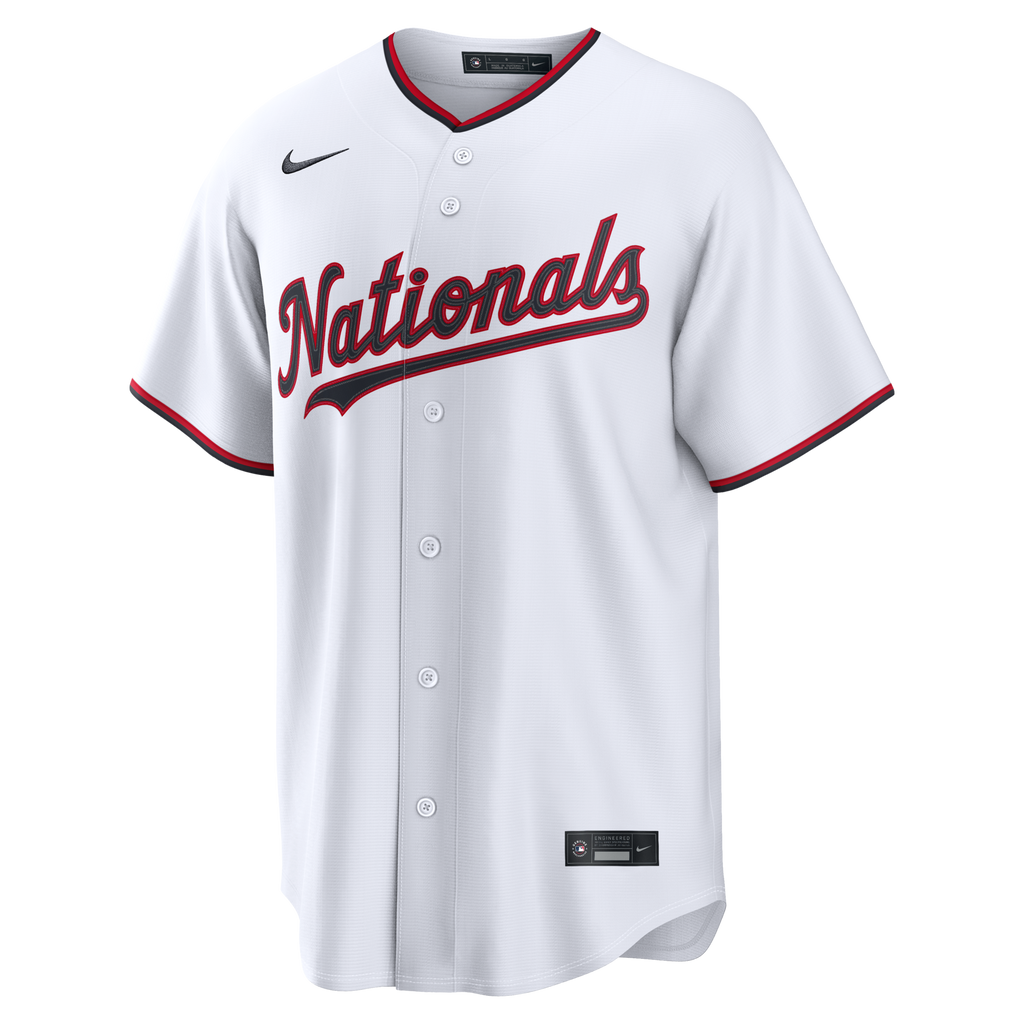 Washington Nationals James Wood White Home Replica Jersey product image 3, provided for visual reference and product detail