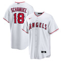 Los Angeles Angels Nolan Schanuel White Home Replica Jersey product image 1, provided for visual reference and product