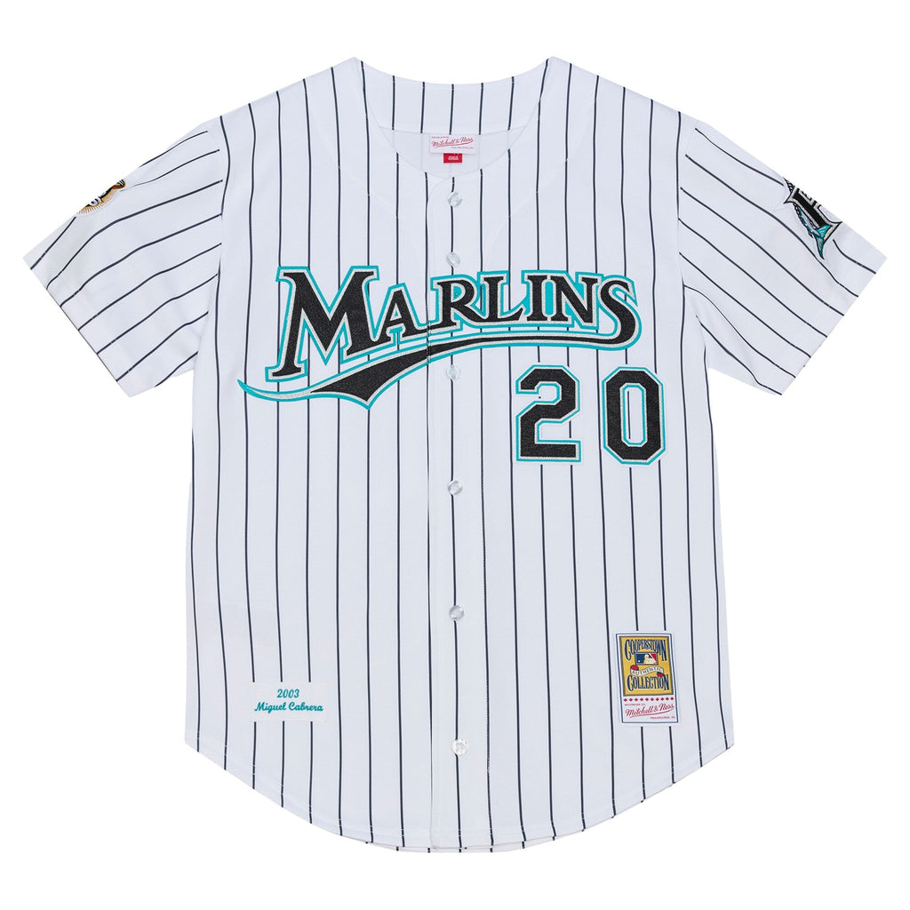 Florida Marlins Miguel Cabrera White 2003 Cooperstown Collection Authentic Jersey product image 3, provided for visual