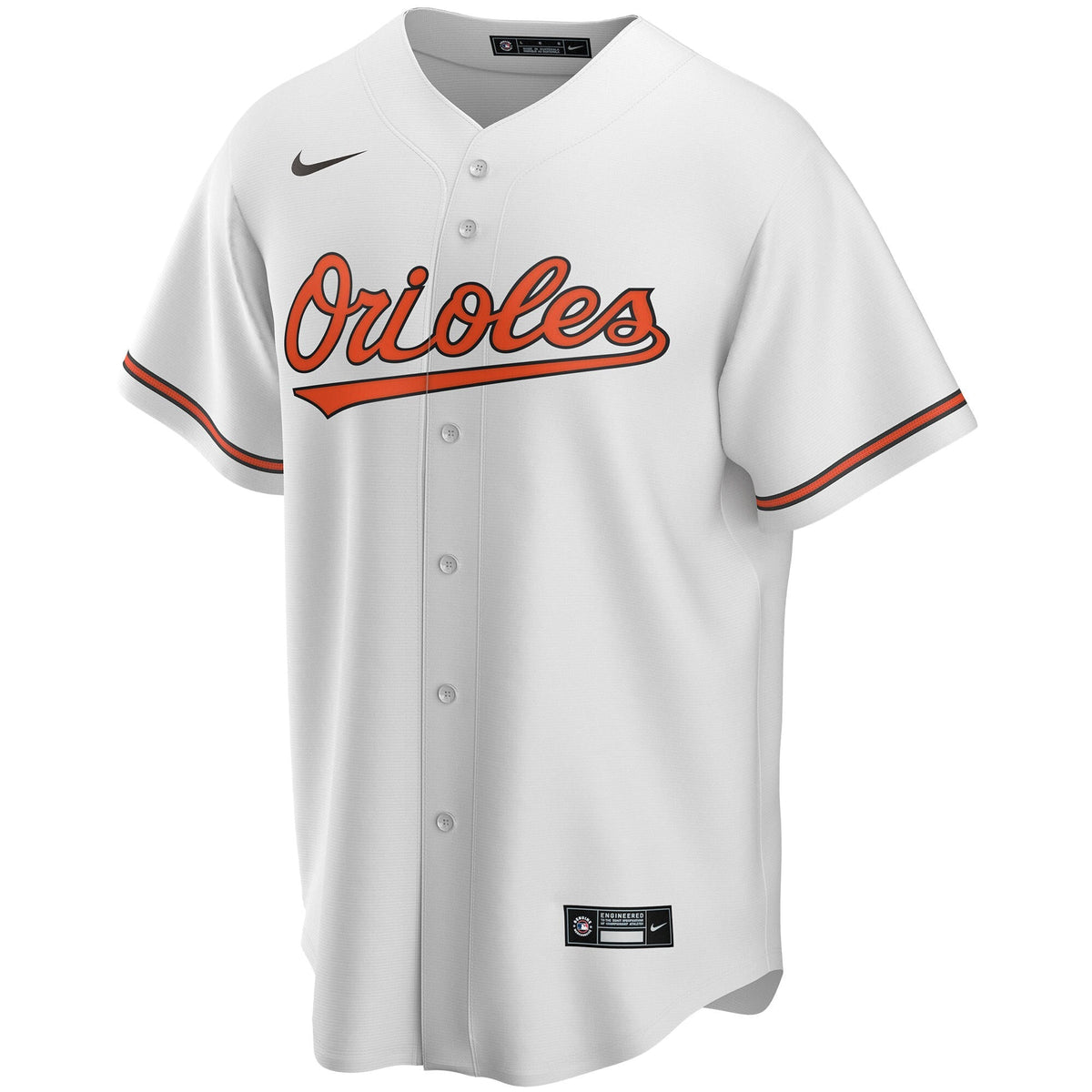 Baltimore Orioles White Home Replica Custom Jersey product image 3, provided for visual reference and product detail review