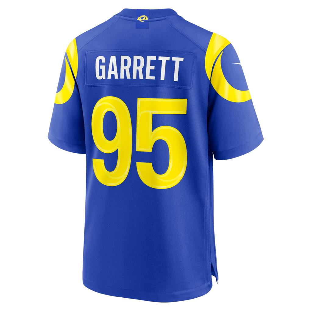 Los Angeles Rams Myles Garrett Royal Game Jersey product image 4, provided for visual reference and product detail review