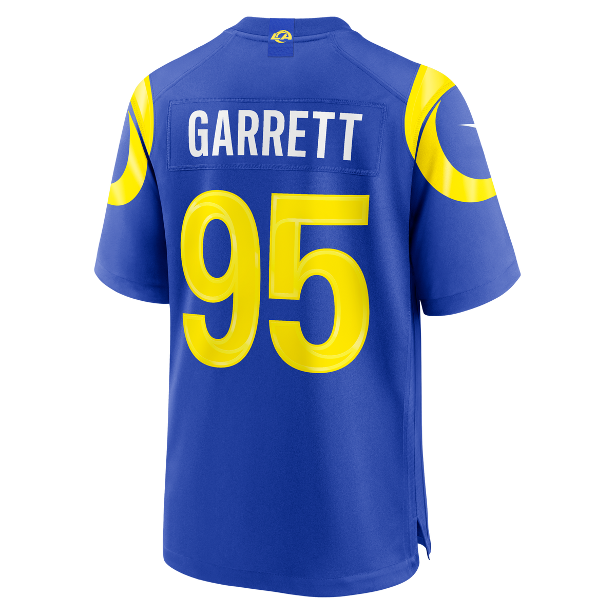 Los Angeles Rams Myles Garrett Royal Game Jersey product image 4, provided for visual reference and product detail review