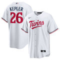 Minnesota Twins Max Kepler White Home Replica Player Logo Jersey product image 1, provided for visual reference and product