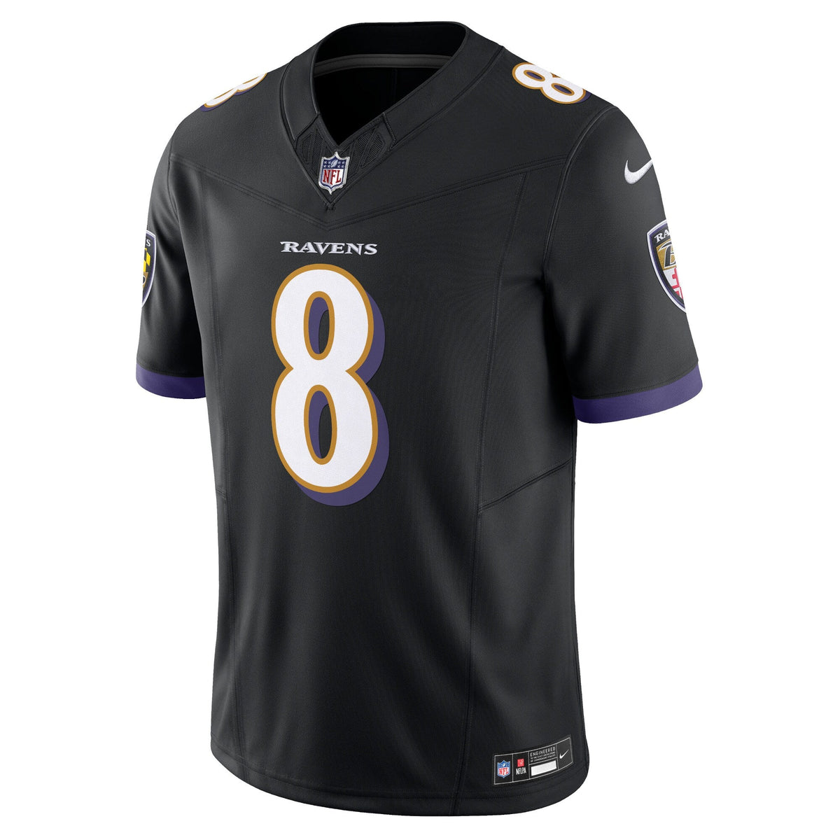 Baltimore Ravens Lamar Jackson Black Vapor F.U.S.E. Limited Jersey product image 3, provided for visual reference and