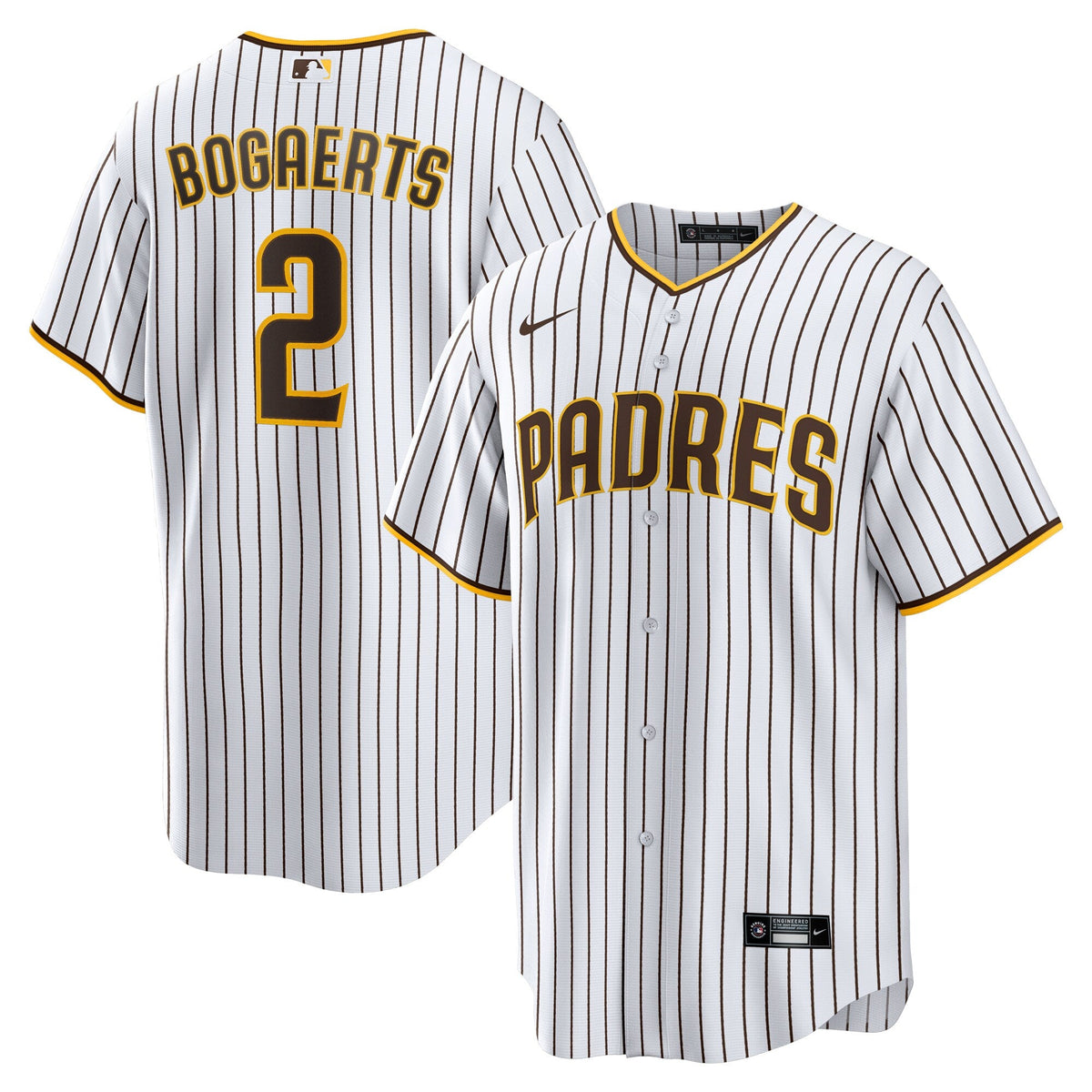 San Diego Padres Xander Bogaerts White/Brown Home Official Replica Player Jersey product image 1, provided for visual