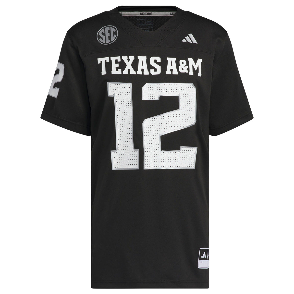 Texas A&M Aggies Alternate Premier Strategy Jersey - Black product image 2, provided for visual reference and product detail