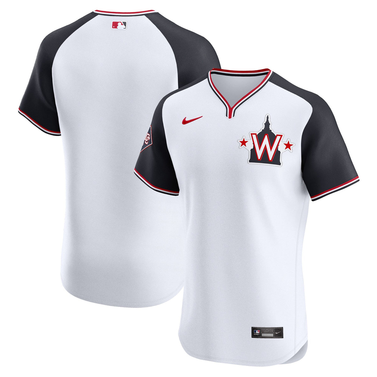 Washington Nationals Navy Alternate Elite Jersey product image 2, provided for visual reference and product detail review