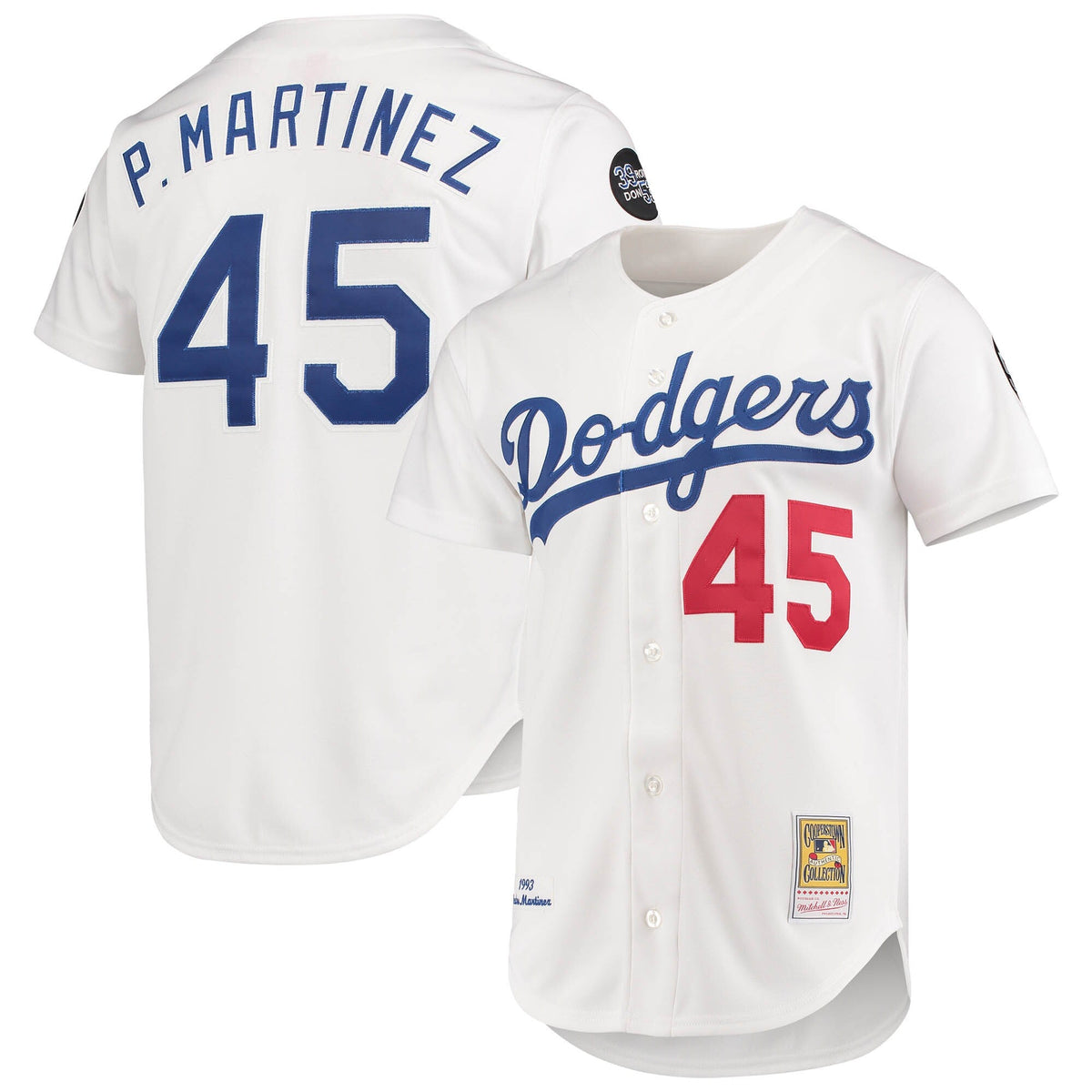 Los Angeles Dodgers Pedro Martinez White 1993 Cooperstown Collection Home Authentic Jersey product image 1, provided for