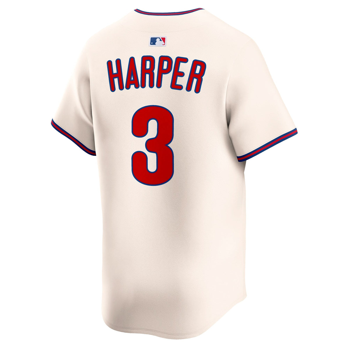 Philadelphia Phillies Bryce Harper Cream Alternate Limited Jersey product image 4, provided for visual reference and product