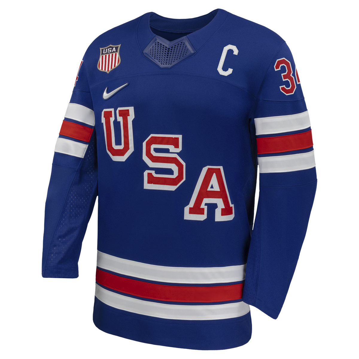 Auston Matthews Royal US Hockey 2026 Home Replica Jersey product image 3, provided for visual reference and product detail