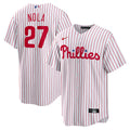 Philadelphia Phillies Aaron Nola White Home Replica Player Name Jersey product image 1, provided for visual reference and