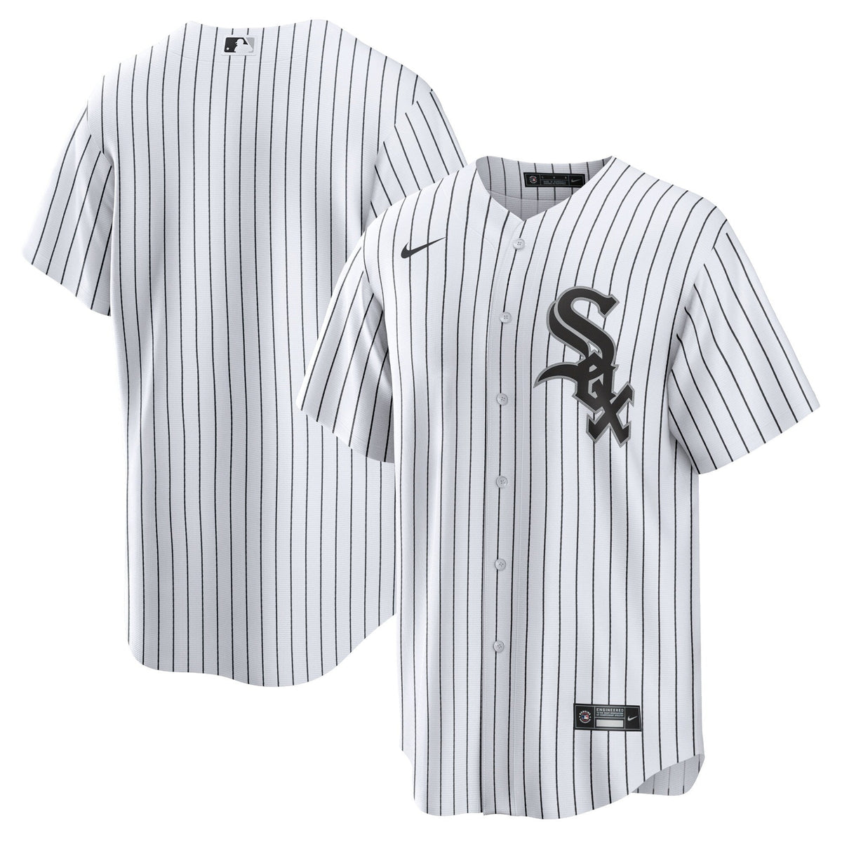 Chicago White Sox White Home Blank Replica Jersey product image 1, provided for visual reference and product detail review