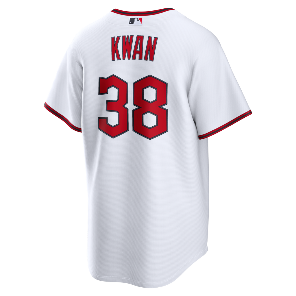 Cleveland Guardians Steven Kwan White Home Replica Jersey product image 4, provided for visual reference and product detail