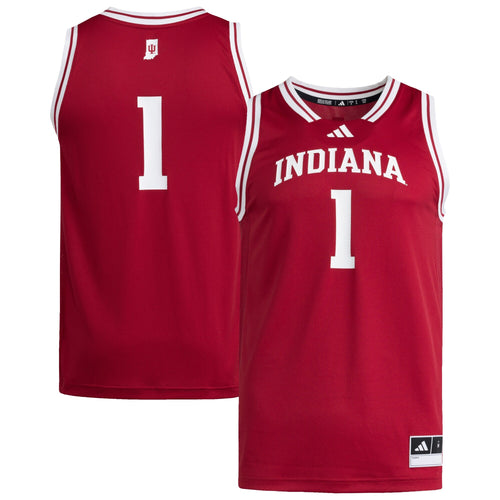 #1 Crimson Indiana Hoosiers Replica Swingman Jersey product image 2, provided for visual reference and product detail review
