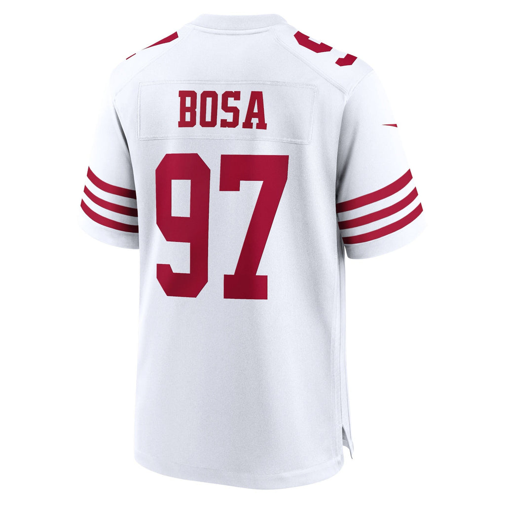 San Francisco 49ers Nick Bosa White Team Game Jersey product image 4, provided for visual reference and product detail review