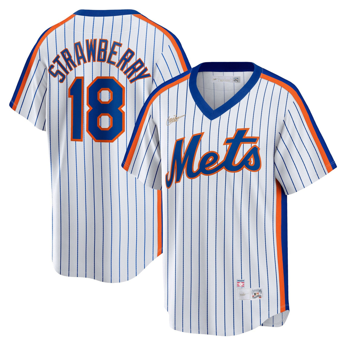 New York Mets Darryl Strawberry White Home Cooperstown Collection Player Jersey product image 1, provided for visual