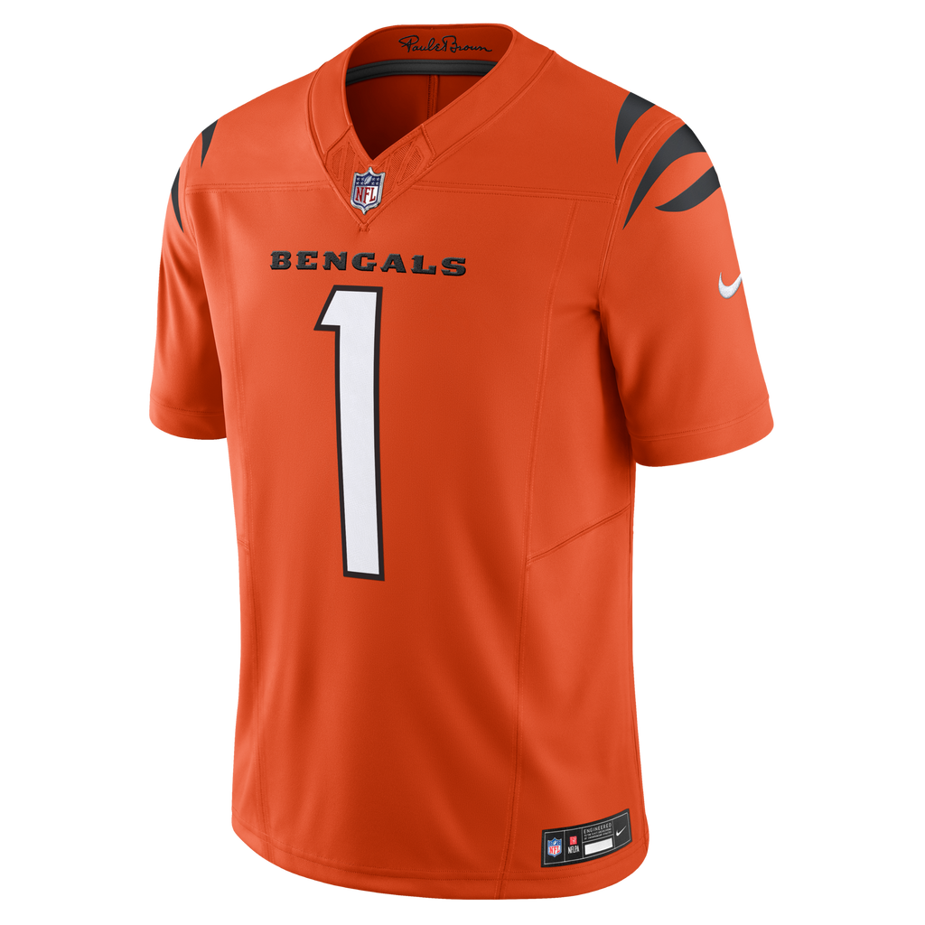 Cincinnati Bengals Ja'Marr Chase Orange Vapor F.U.S.E. Limited Jersey product image 2, provided for visual reference and