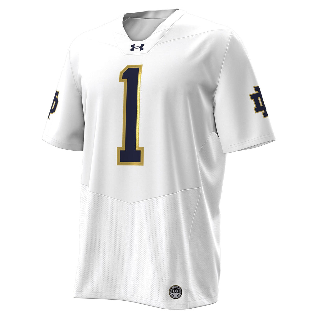 Notre Dame Fighting Irish Premier Football Jersey - White product image 3, provided for visual reference and product detail