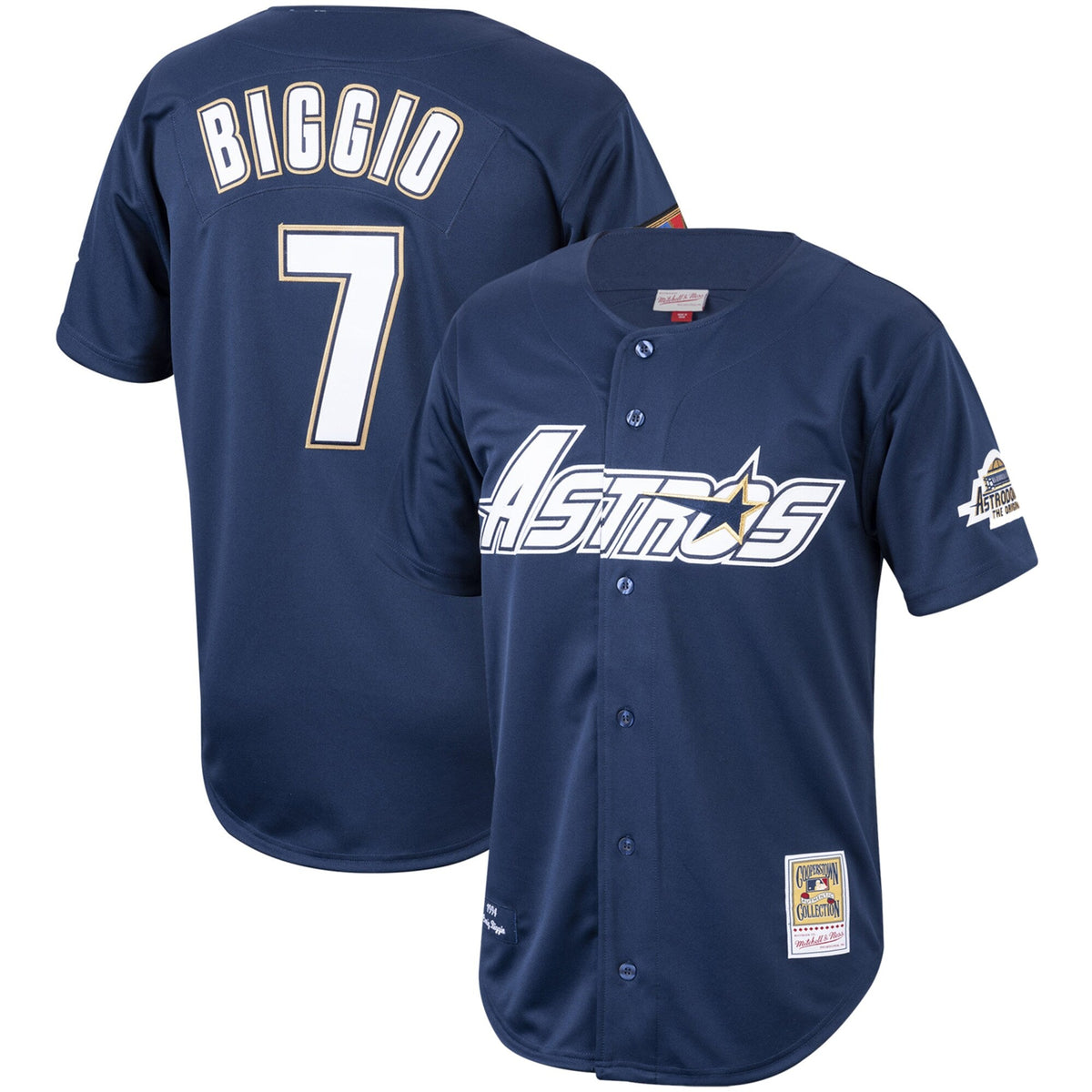 Houston Astros Craig Biggio Navy Cooperstown Collection 1994 Authentic Jersey product image 1, provided for visual reference
