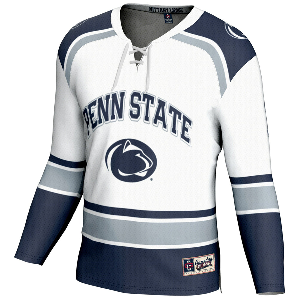 #1 Penn State Nittany Lions Hockey Jersey - White product image 3, provided for visual reference and product detail review